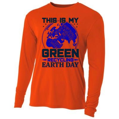 This Is My Green Recycling Earth Day Cooling Performance Long Sleeve Crew