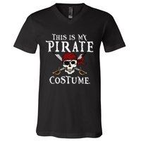 This Is My Pirate Costume Halloween Party Family Matching V-Neck T-Shirt