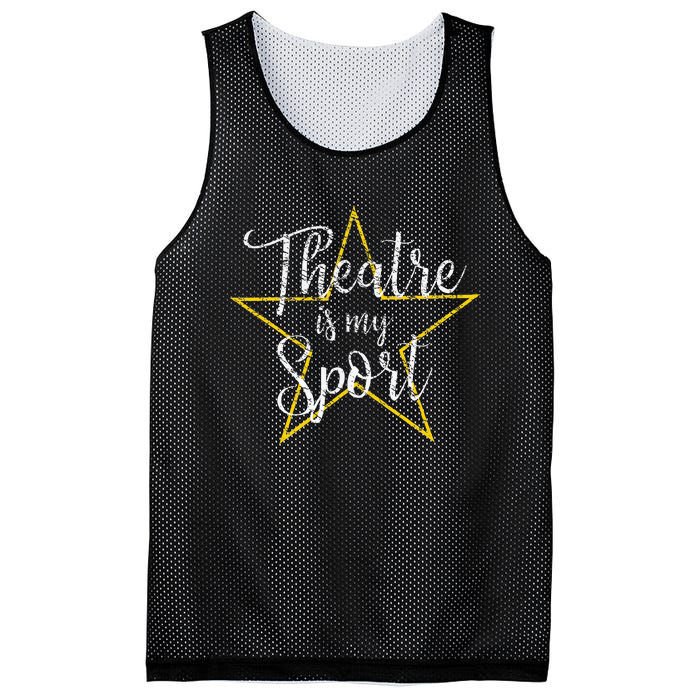 Theatre Is My Sport Musical Theater Thespian Broadway Mesh Reversible Basketball Jersey Tank