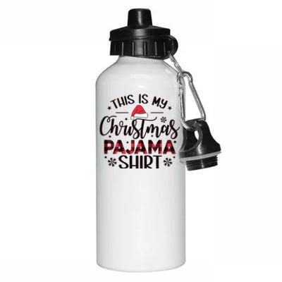 This Is My Christmas Pajama Funny Christmas Aluminum Water Bottle 