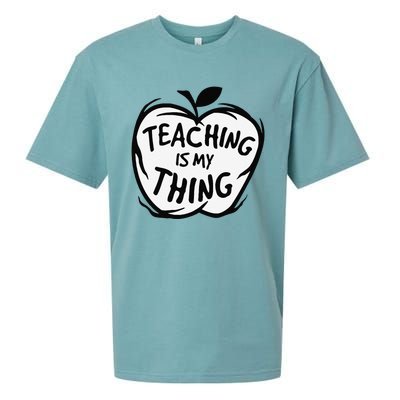 Teaching Is My Thing Happy TeacherS Day Teacher Life Sueded Cloud Jersey T-Shirt