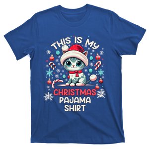 This Is My Christmas Pajama Cat Lover Funny Christmas Gift T-Shirt