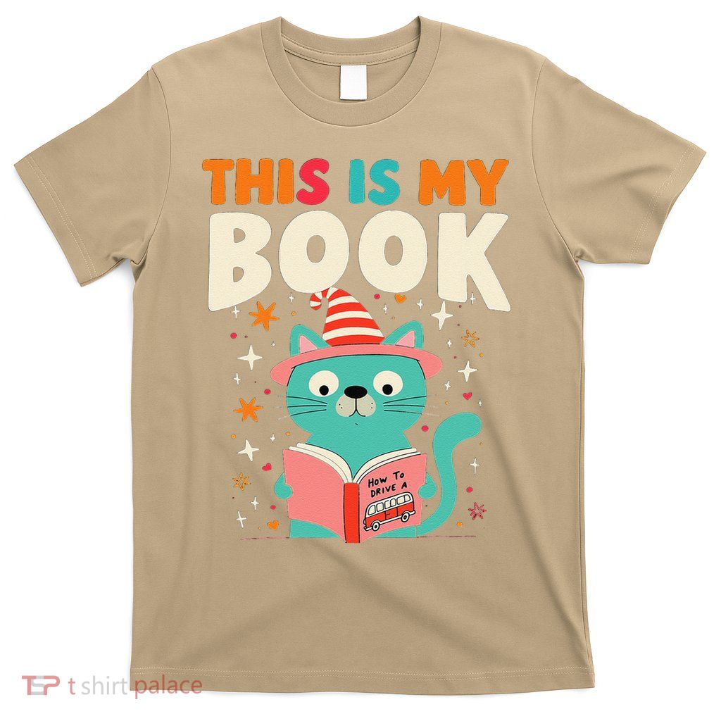 This Is My Book Character Costume Funny Cat Reading 1 T-Shirt
