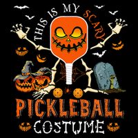 This Is My Scary Pickleball Costume Halloween Skeleton Lover Cooling Performance Crew T-Shirt