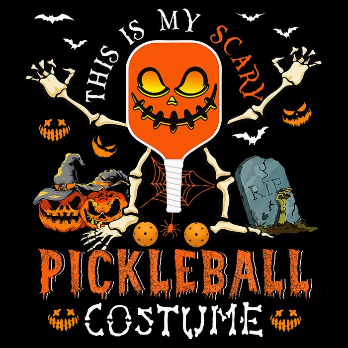This Is My Scary Pickleball Costume Halloween Skeleton Lover Backpack