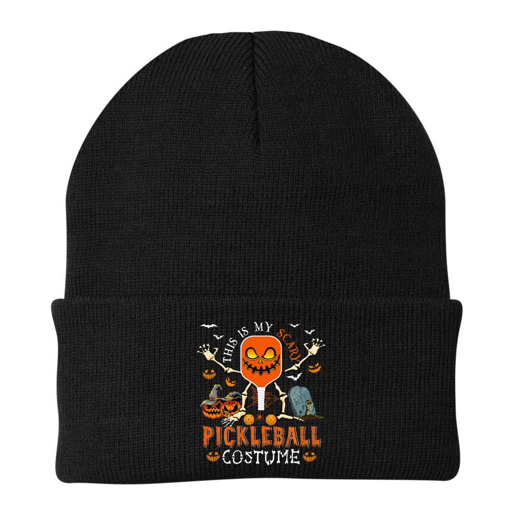 This Is My Scary Pickleball Costume Halloween Skeleton Lover Beanie