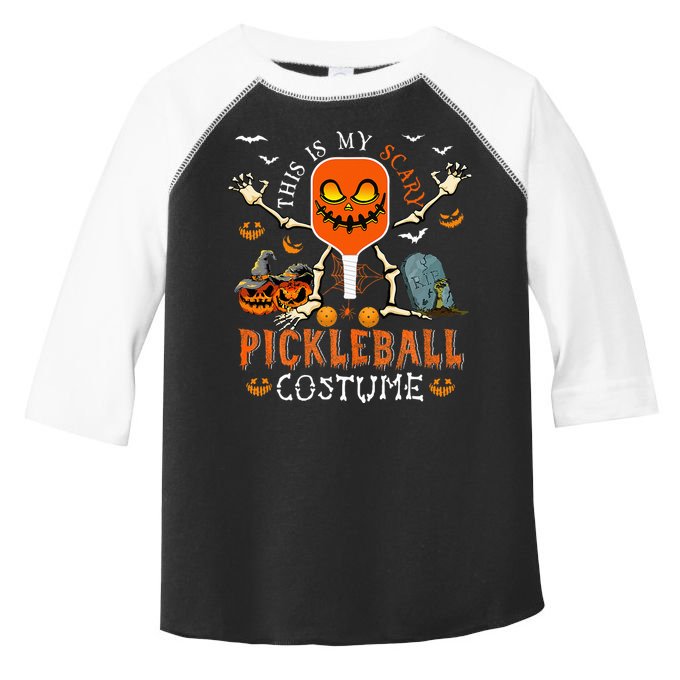 This Is My Scary Pickleball Costume Halloween Skeleton Lover Toddler Fine Jersey T-Shirt