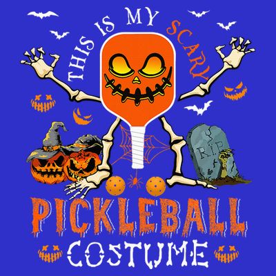 This Is My Scary Pickleball Costume Halloween Skeleton Lover T-Shirt