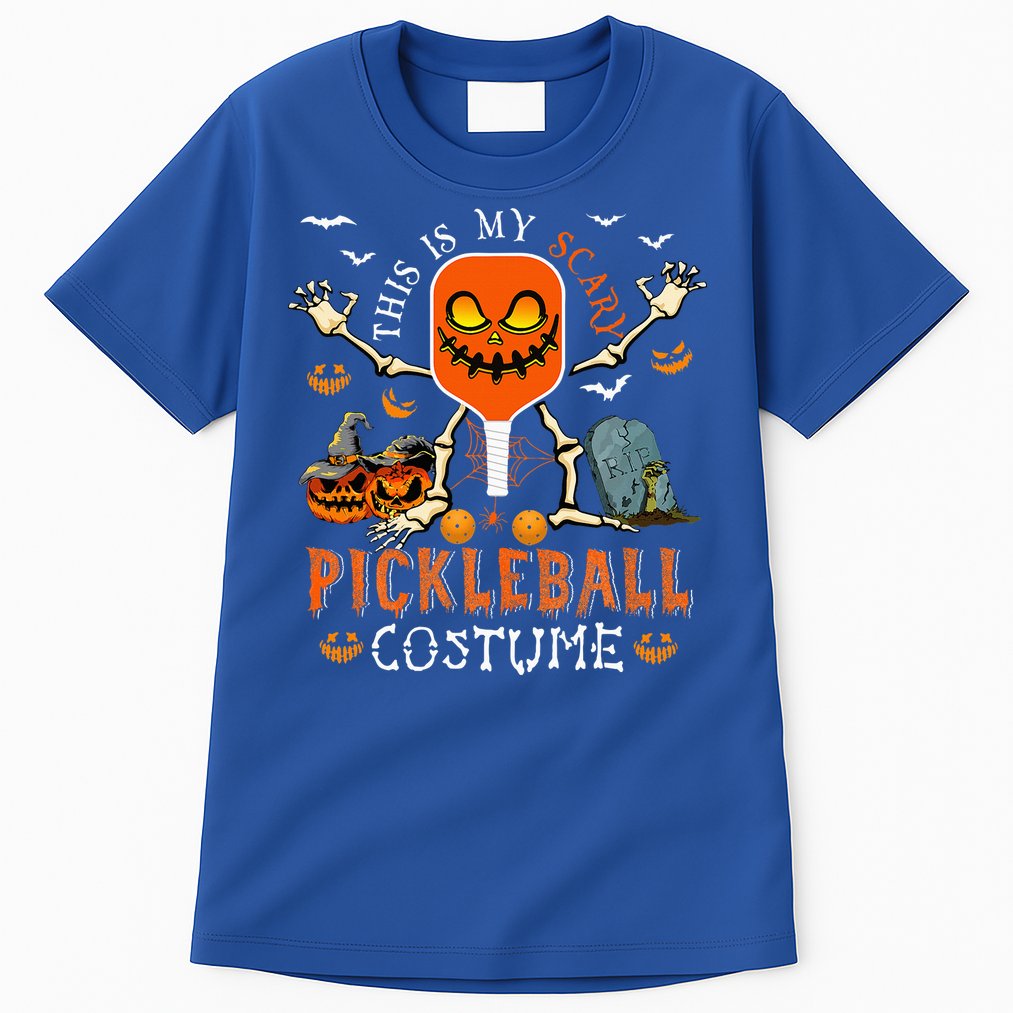 This Is My Scary Pickleball Costume Halloween Skeleton Lover Tall T-Shirt