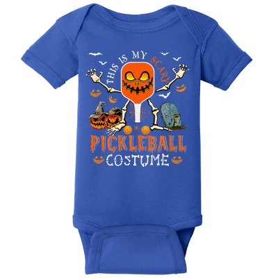 This Is My Scary Pickleball Costume Halloween Skeleton Lover Baby Bodysuit