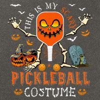 This Is My Scary Pickleball Costume Halloween Skeleton Lover Cotton Canvas Backpack