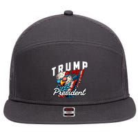 Trump Is My President 7 Panel Mesh Trucker Snapback Hat