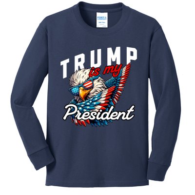 Trump Is My President Kids Long Sleeve Shirt