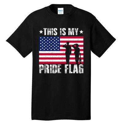 This Is My Pride Flag USA American 4th Of July Patriotic Tall T-Shirt