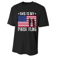 This Is My Pride Flag USA American 4th Of July Patriotic Performance Sprint T-Shirt