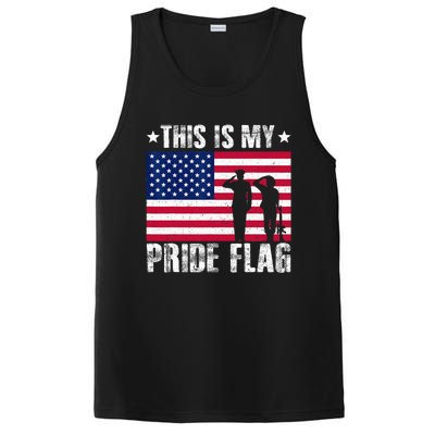 This Is My Pride Flag USA American 4th Of July Patriotic PosiCharge Competitor Tank