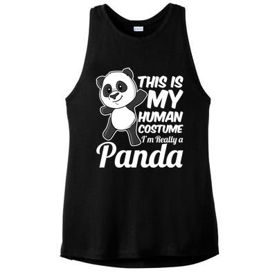 This Is My Hu Costume IM Really A Panda Gift Ladies PosiCharge Tri-Blend Wicking Tank