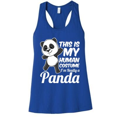 This Is My Hu Costume IM Really A Panda Gift Women's Racerback Tank