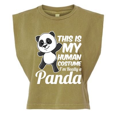 This Is My Hu Costume IM Really A Panda Gift Garment-Dyed Women's Muscle Tee