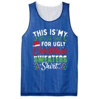 This Is My ItS Too Hot For Ugly Christmas Sweaters Funny Gift Mesh Reversible Basketball Jersey Tank