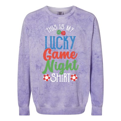 This Is My Lucky Game Night Outfit Poker Casino Gambling Colorblast Crewneck Sweatshirt