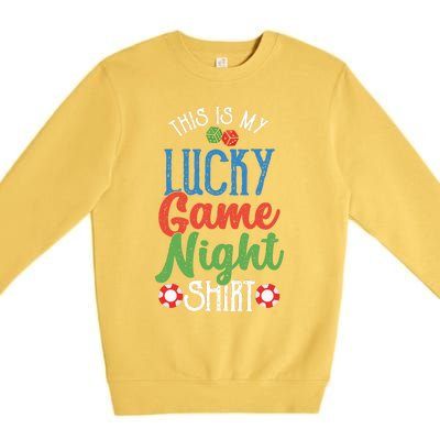 This Is My Lucky Game Night Outfit Poker Casino Gambling Premium Crewneck Sweatshirt