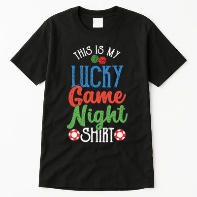 This Is My Lucky Game Night Outfit Poker Casino Gambling Tall T-Shirt