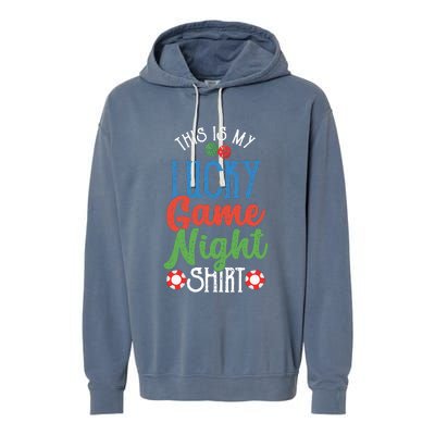 This Is My Lucky Game Night Outfit Poker Casino Gambling Garment-Dyed Fleece Hoodie