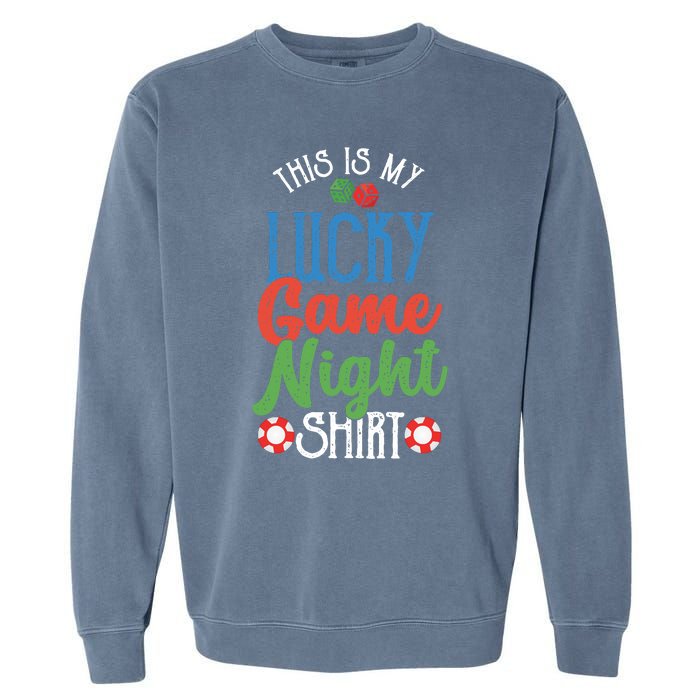 This Is My Lucky Game Night Outfit Poker Casino Gambling Garment-Dyed Sweatshirt