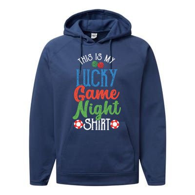 This Is My Lucky Game Night Outfit Poker Casino Gambling Performance Fleece Hoodie