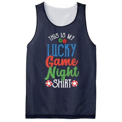 This Is My Lucky Game Night Outfit Poker Casino Gambling Mesh Reversible Basketball Jersey Tank