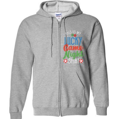 This Is My Lucky Game Night Outfit Poker Casino Gambling Full Zip Hoodie