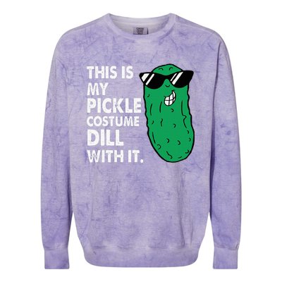 This Is My Pickle Costume Dill With It Sunglasses Halloween Colorblast Crewneck Sweatshirt