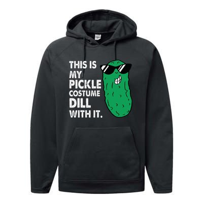 This Is My Pickle Costume Dill With It Sunglasses Halloween Performance Fleece Hoodie