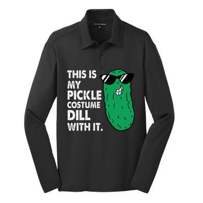 This Is My Pickle Costume Dill With It Sunglasses Halloween Silk Touch Performance Long Sleeve Polo