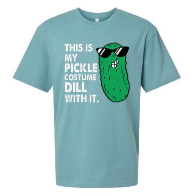 This Is My Pickle Costume Dill With It Sunglasses Halloween Sueded Cloud Jersey T-Shirt