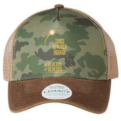 Twice In March Lunar Eclipse Solar Eclipse 2025 Indiana Legacy Tie Dye Trucker Hat