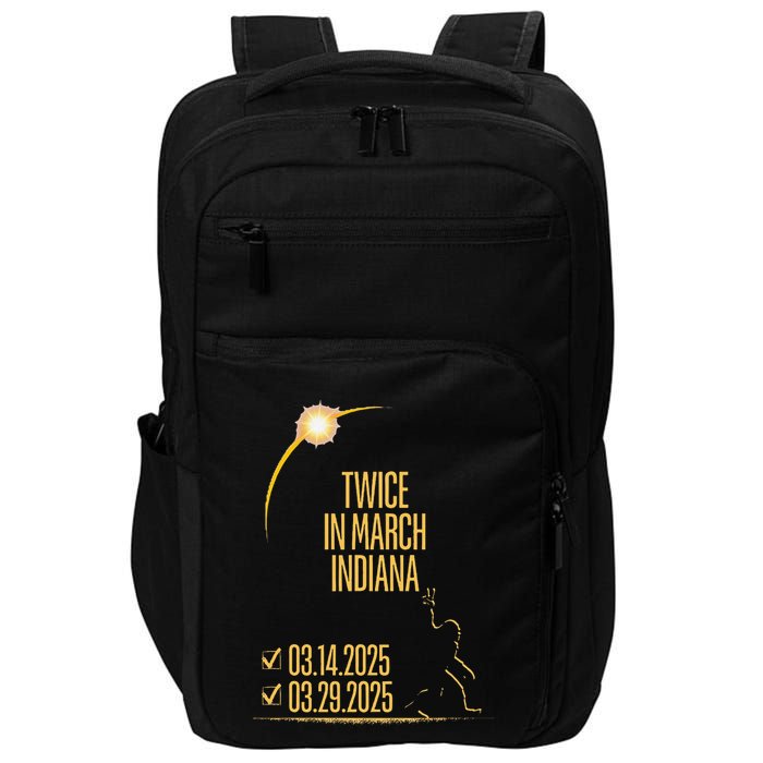 Twice In March Lunar Eclipse Solar Eclipse 2025 Indiana Impact Tech Backpack
