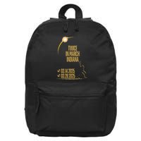 Twice In March Lunar Eclipse Solar Eclipse 2025 Indiana 16 in Basic Backpack