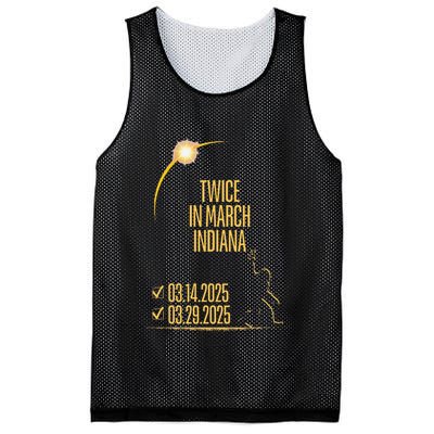 Twice In March Lunar Eclipse Solar Eclipse 2025 Indiana Mesh Reversible Basketball Jersey Tank