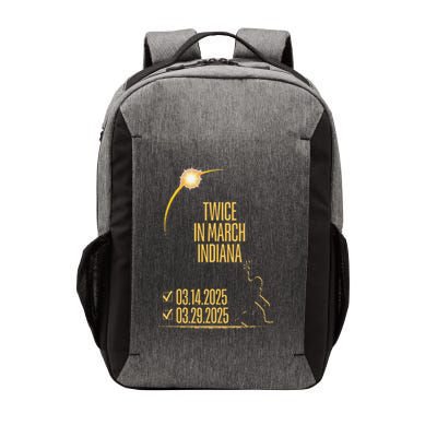 Twice In March Lunar Eclipse Solar Eclipse 2025 Indiana Vector Backpack