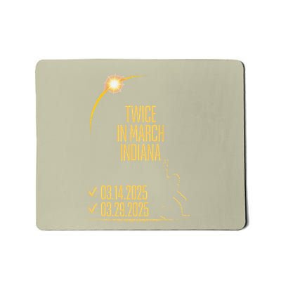 Twice In March Lunar Eclipse Solar Eclipse 2025 Indiana Mousepad