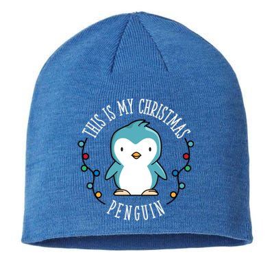 This Is My Christmas Penguin Gift Sustainable Beanie