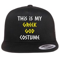 This Is My Greek God Halloween Costume Lazy Easy Mythology Flat Bill Trucker Hat