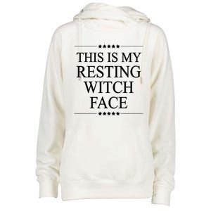 This Is My Resting Witch Face Cute Gift Funny Halloween Top Gift Womens Funnel Neck Pullover Hood