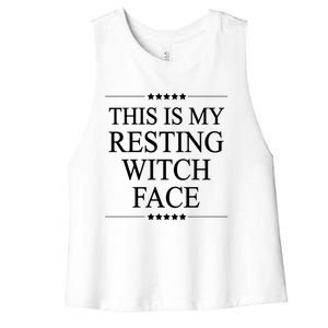 This Is My Resting Witch Face Cute Gift Funny Halloween Top Gift Women's Racerback Cropped Tank