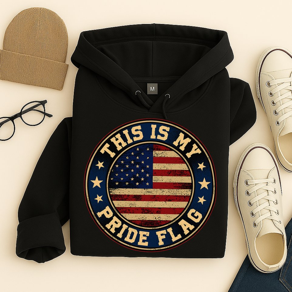 This Is My Pride Flag American Flag Hoodie