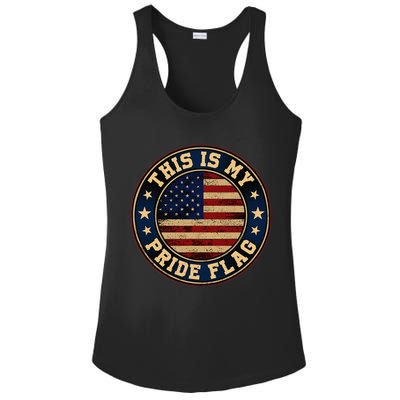 This Is My Pride Flag American Flag Ladies PosiCharge Competitor Racerback Tank