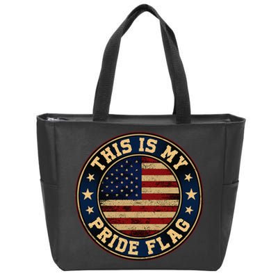 This Is My Pride Flag American Flag Zip Tote Bag