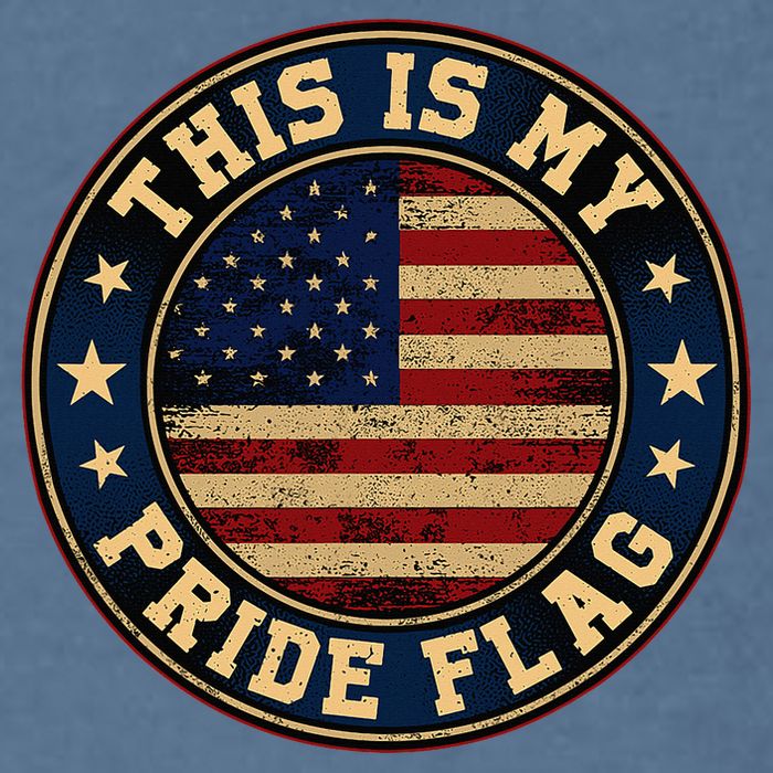 This Is My Pride Flag American Flag Garment-Dyed Sweatshirt